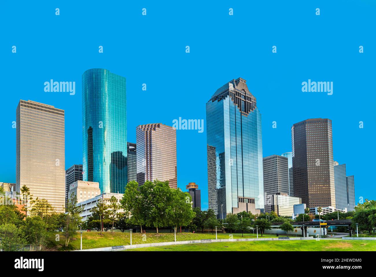 Skyline of Houston in Texas during daytime Stock Photo - Alamy