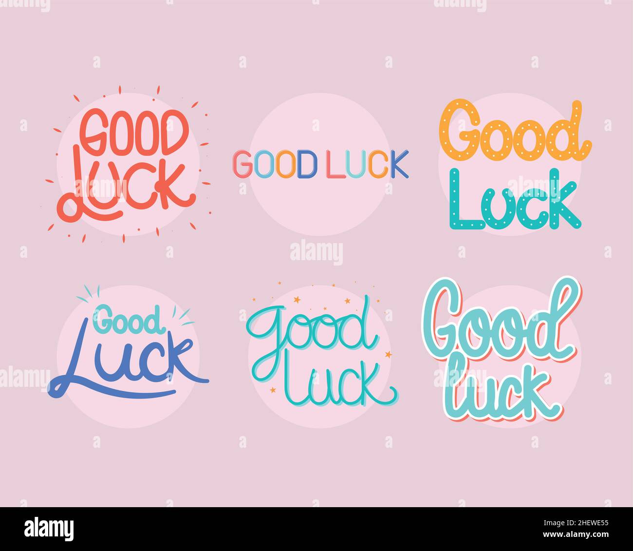 six-good-luck-phrases-stock-vector-image-art-alamy