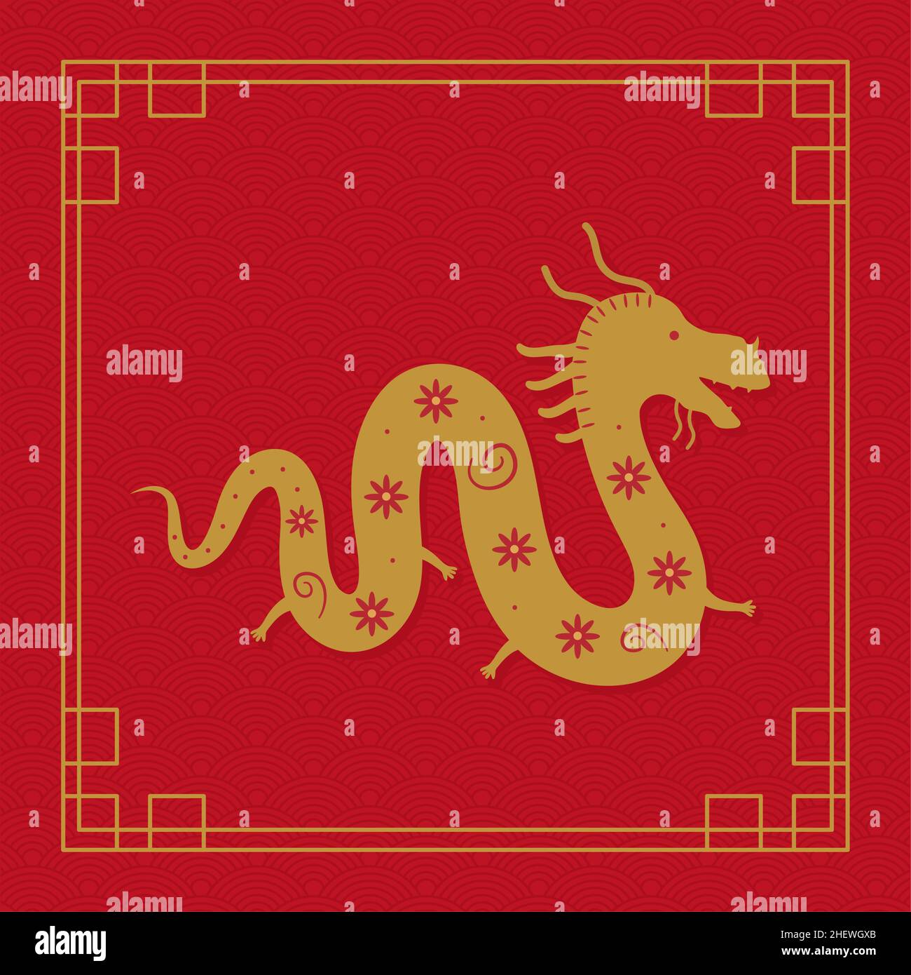 chinese-zodiac-golden-dragon-stock-vector-image-art-alamy