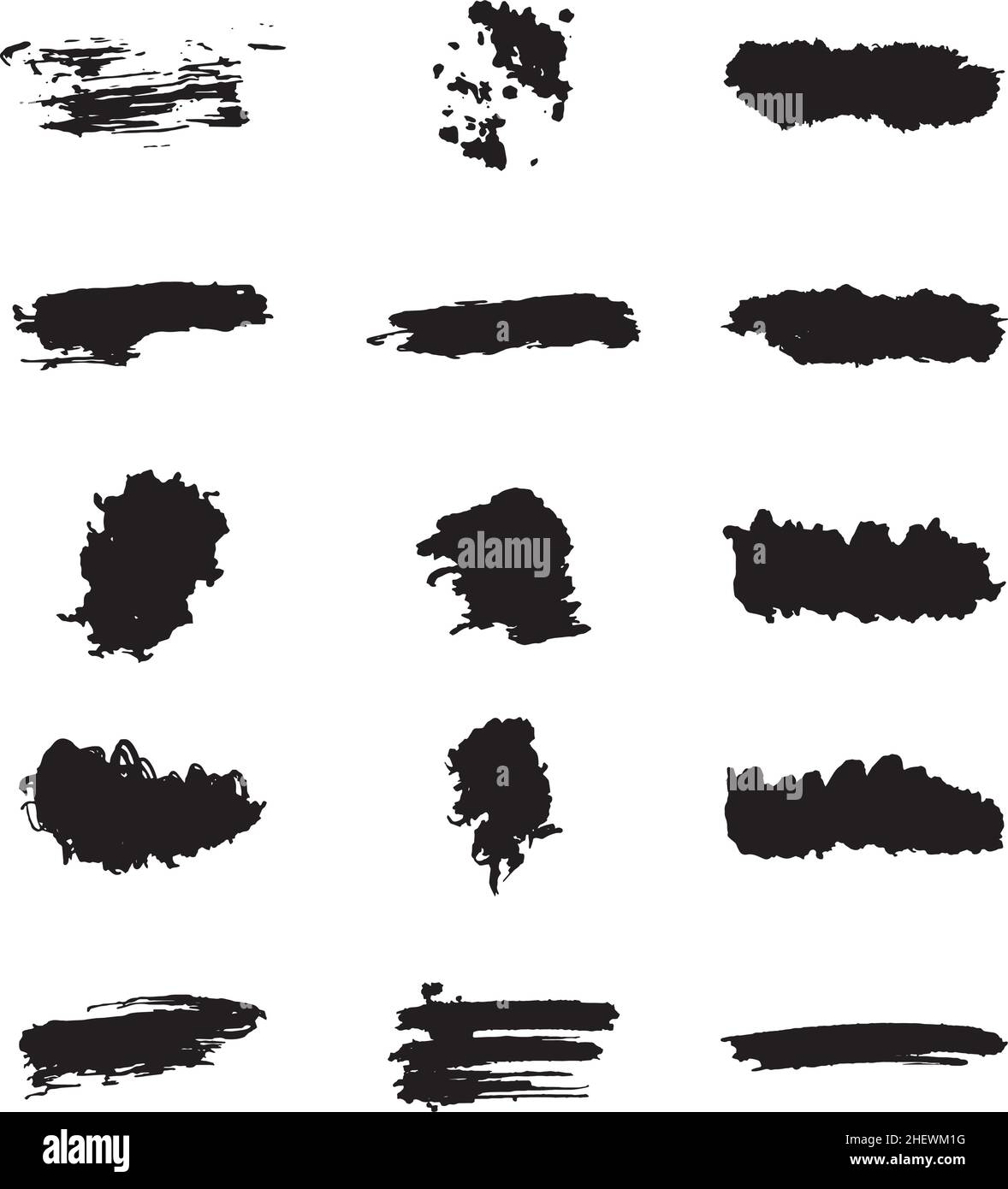 Vector black paint, ink brush stroke, brush, line or texture Stock ...