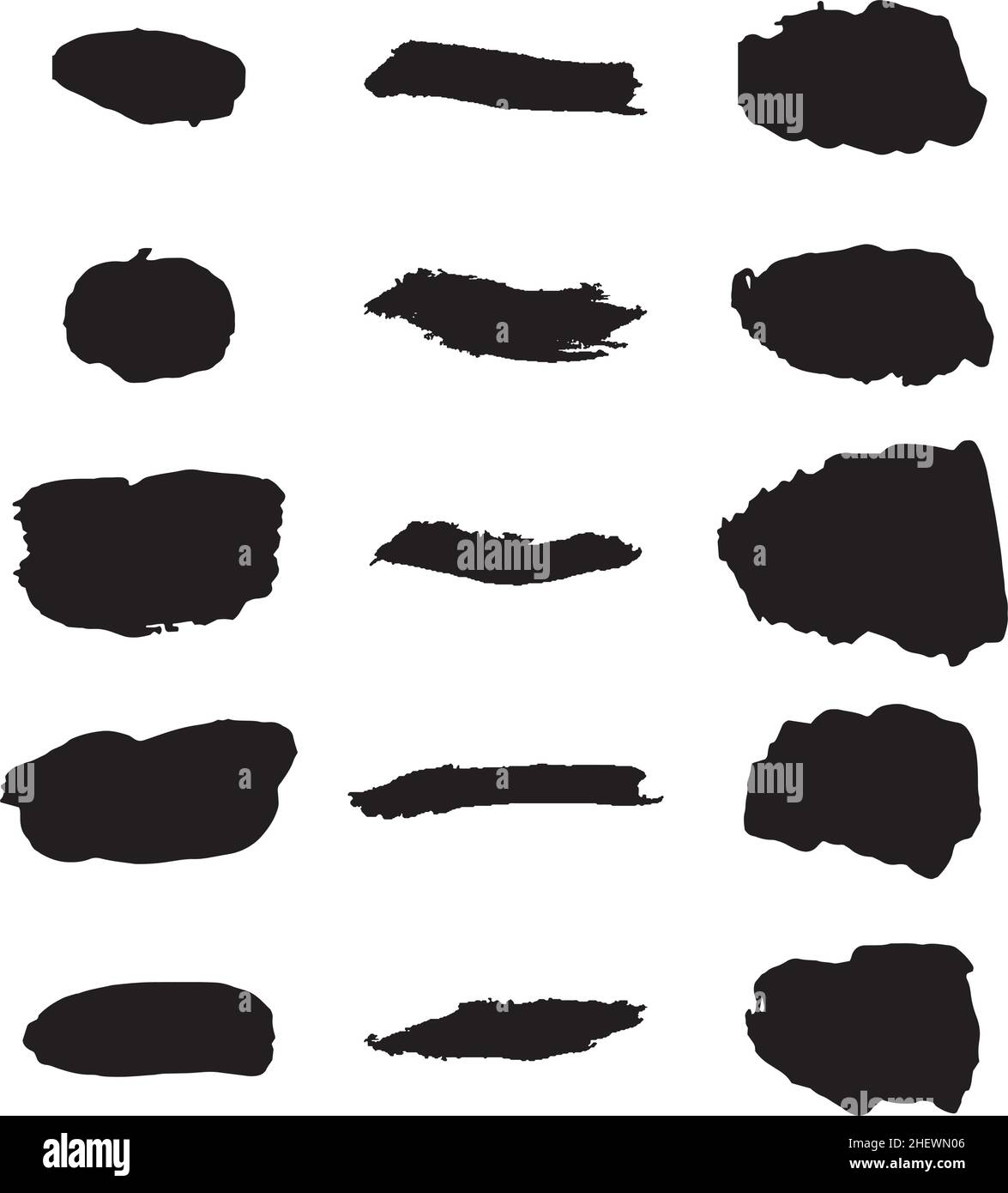 Vector black paint, ink brush stroke, brush, line or texture Stock ...