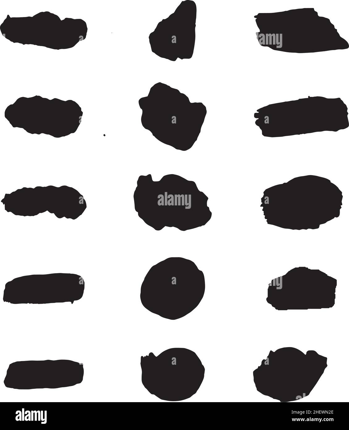 Vector black paint, ink brush stroke, brush, line or texture Stock ...