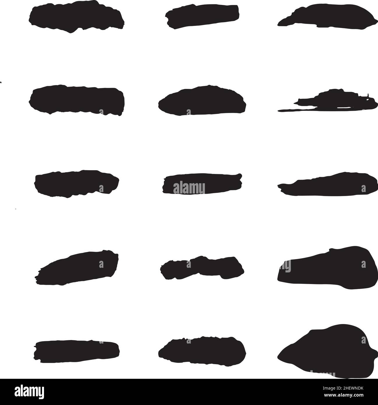 Vector black paint, ink brush stroke, brush, line or texture Stock ...