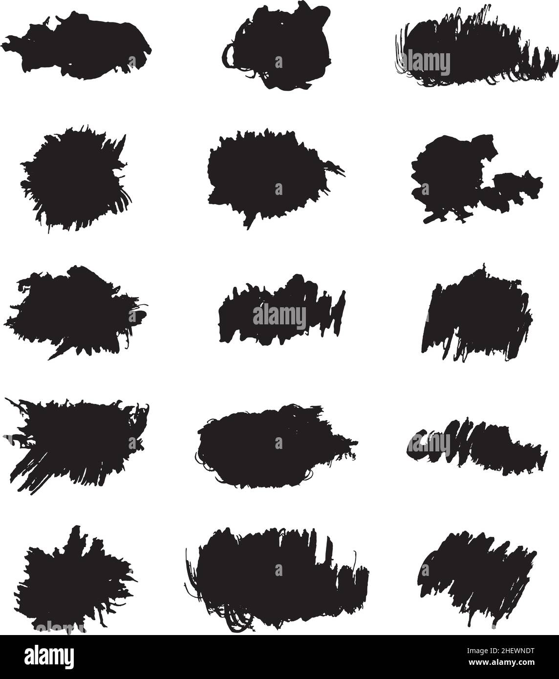 Vector black paint, ink brush stroke, brush, line or texture Stock ...