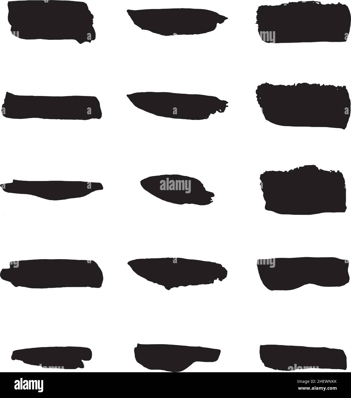 Vector black paint, ink brush stroke, brush, line or texture Stock ...