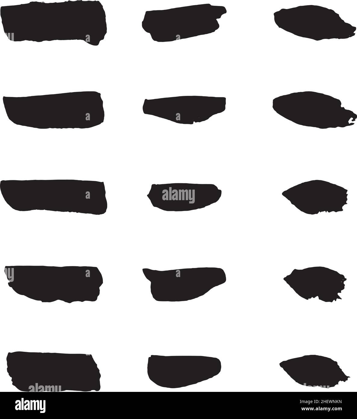 Vector black paint, ink brush stroke, brush, line or texture Stock ...