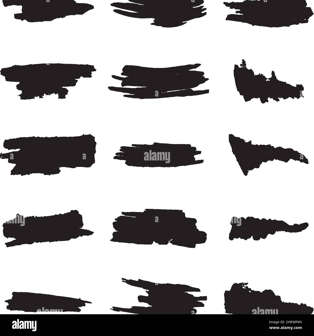 Vector black paint, ink brush stroke, brush, line or texture Stock ...