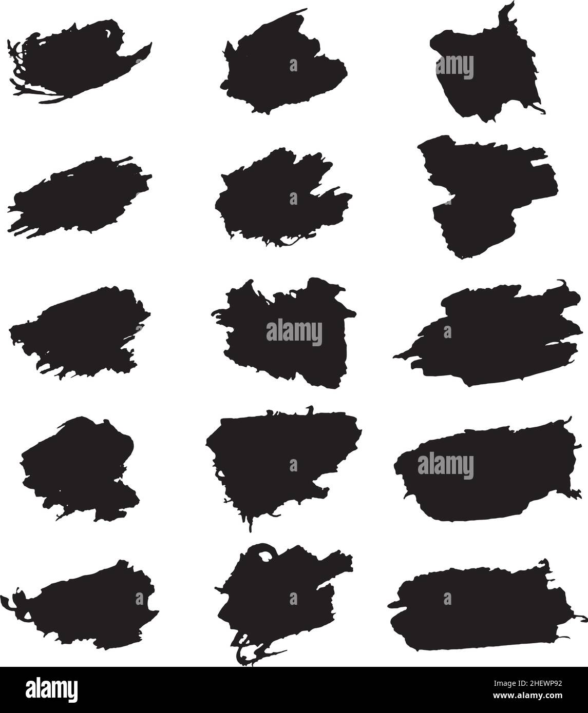 Vector black paint, ink brush stroke, brush, line or texture Stock ...