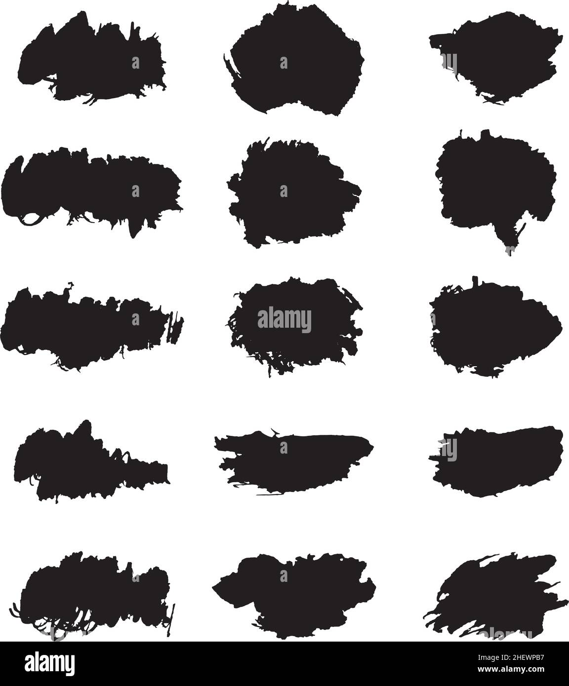 Vector black paint, ink brush stroke, brush, line or texture Stock ...