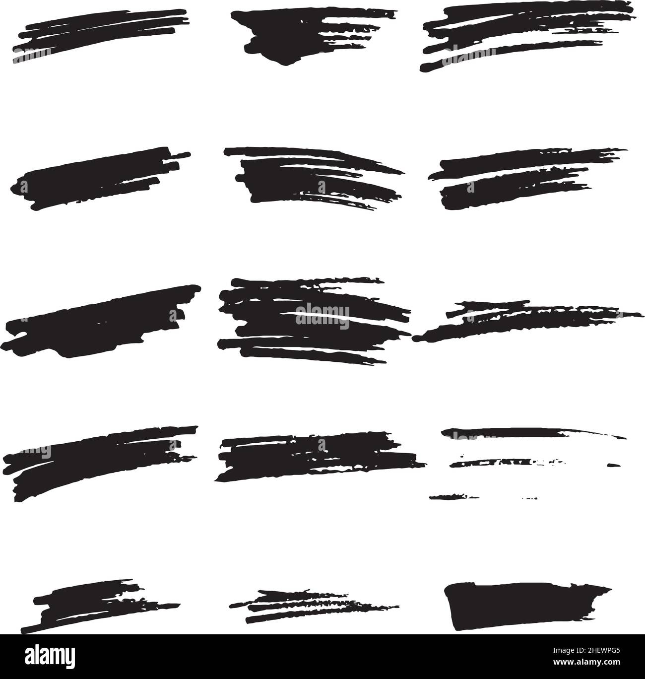 Vector black paint, ink brush stroke, brush, line or texture Stock ...