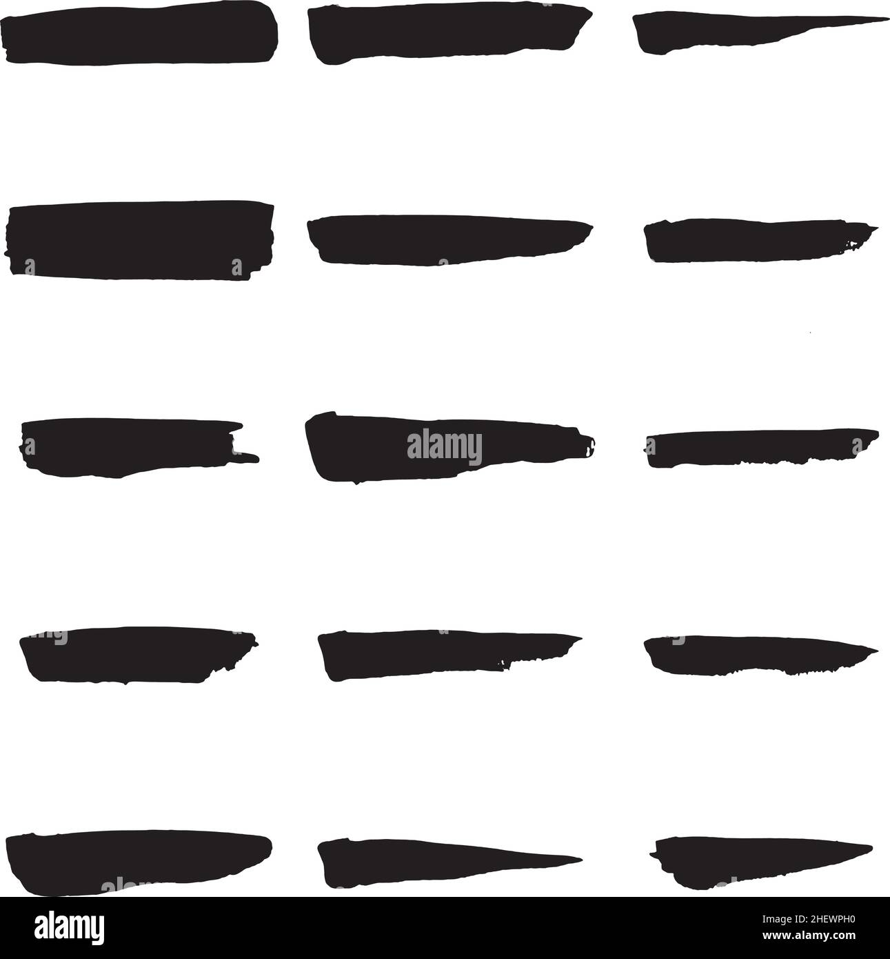 Vector black paint, ink brush stroke, brush, line or texture Stock ...