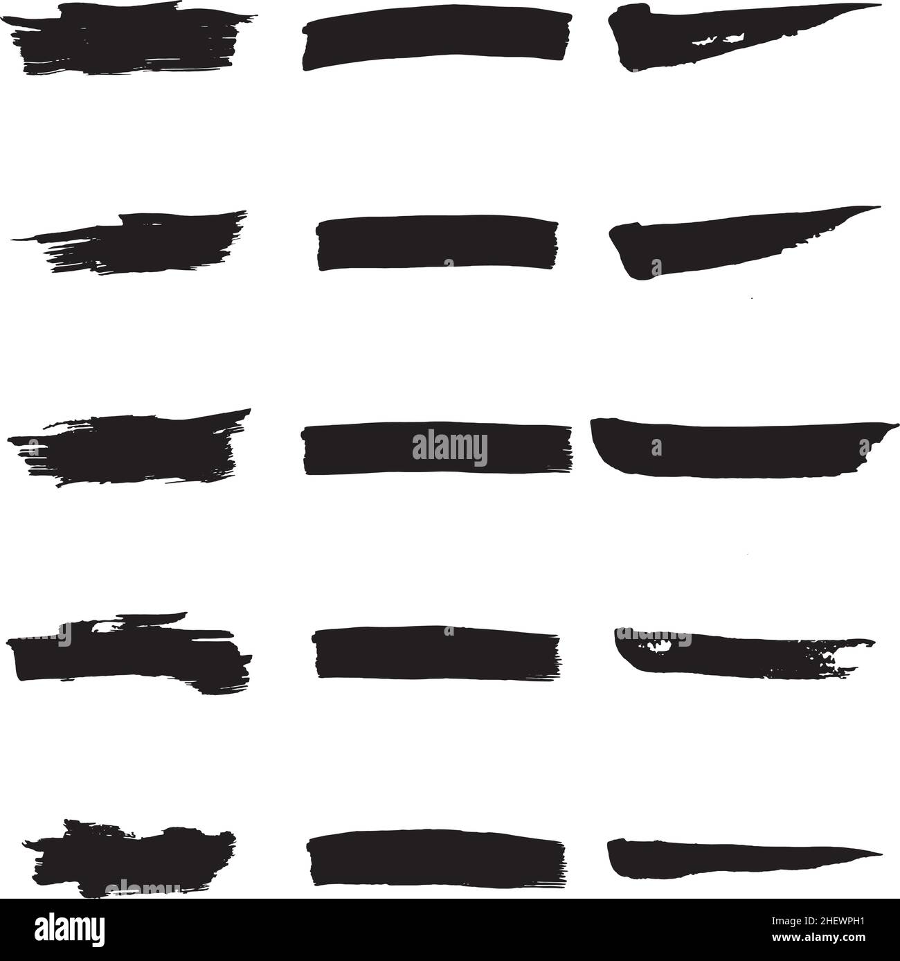 Vector black paint, ink brush stroke, brush, line or texture Stock ...