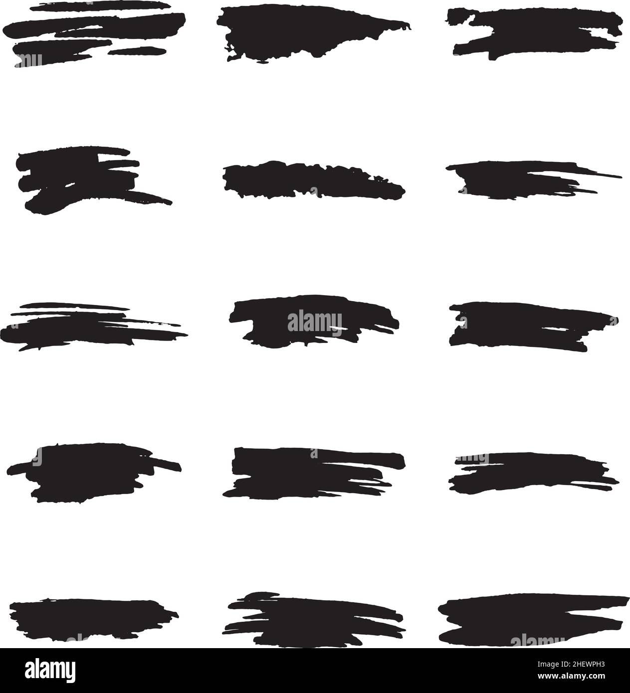 Vector black paint, ink brush stroke, brush, line or texture Stock ...