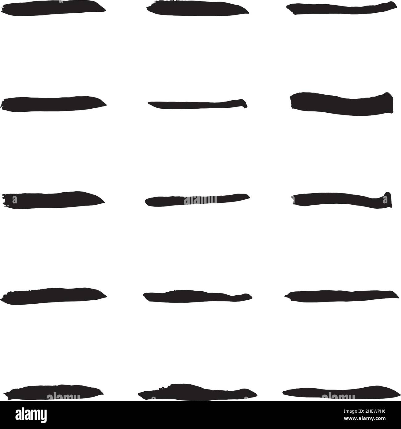 Vector black paint, ink brush stroke, brush, line or texture Stock ...