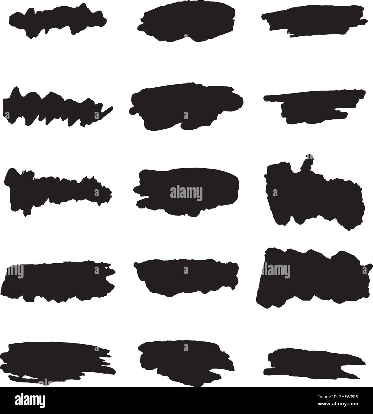 Vector black paint, ink brush stroke, brush, line or texture Stock ...