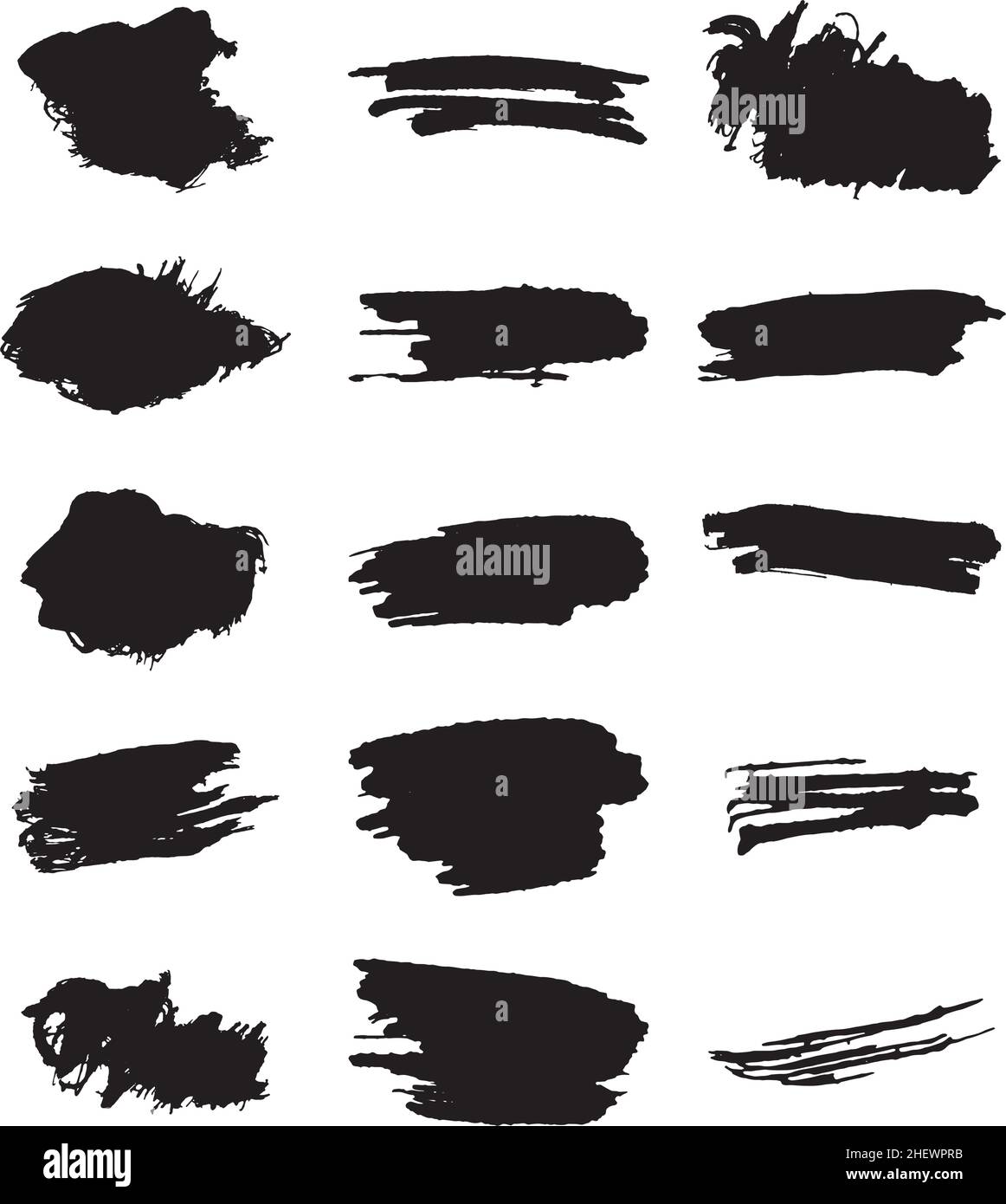 Vector black paint, ink brush stroke, brush, line or texture Stock ...