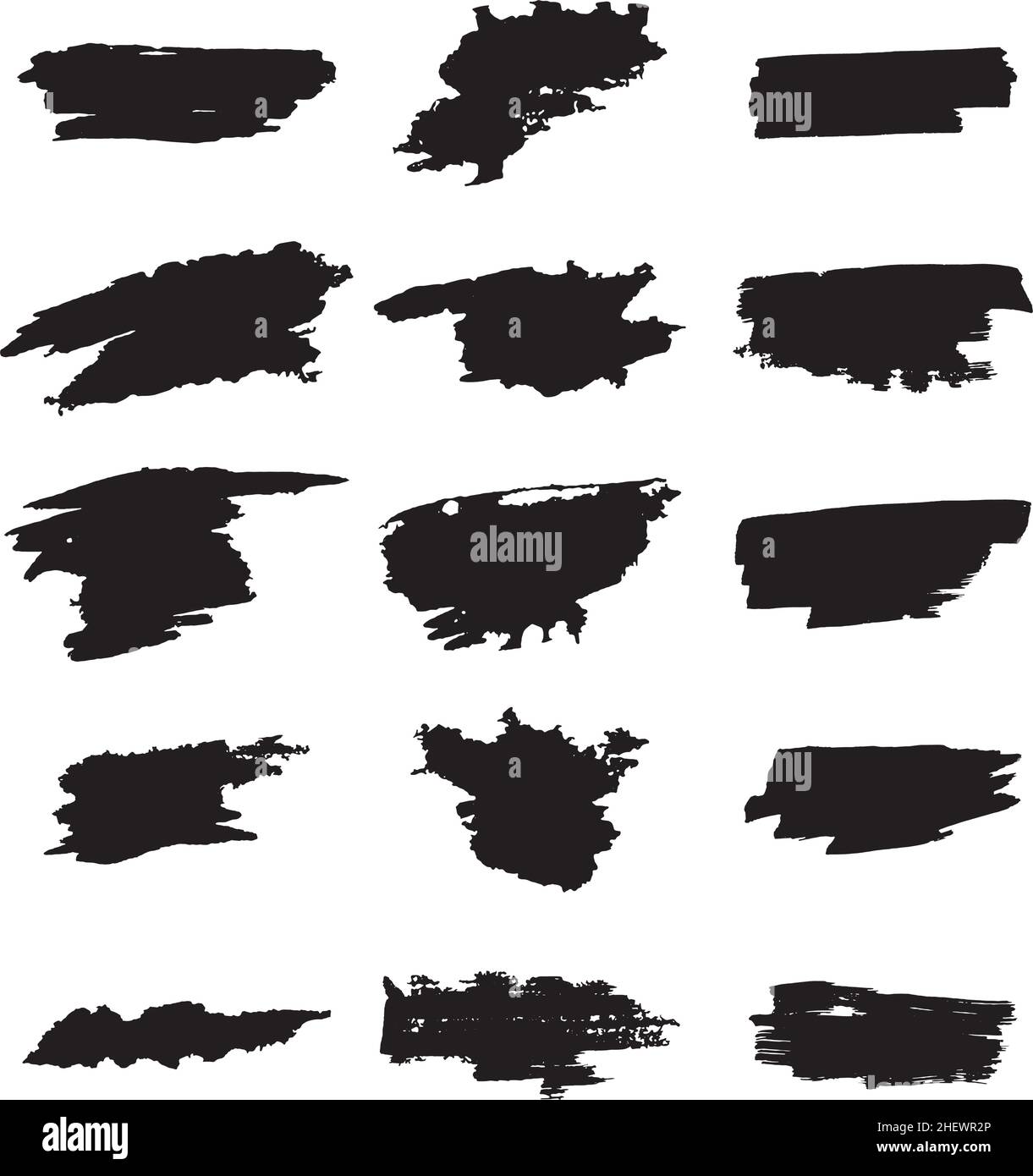 Vector black paint, ink brush stroke, brush, line or texture Stock ...