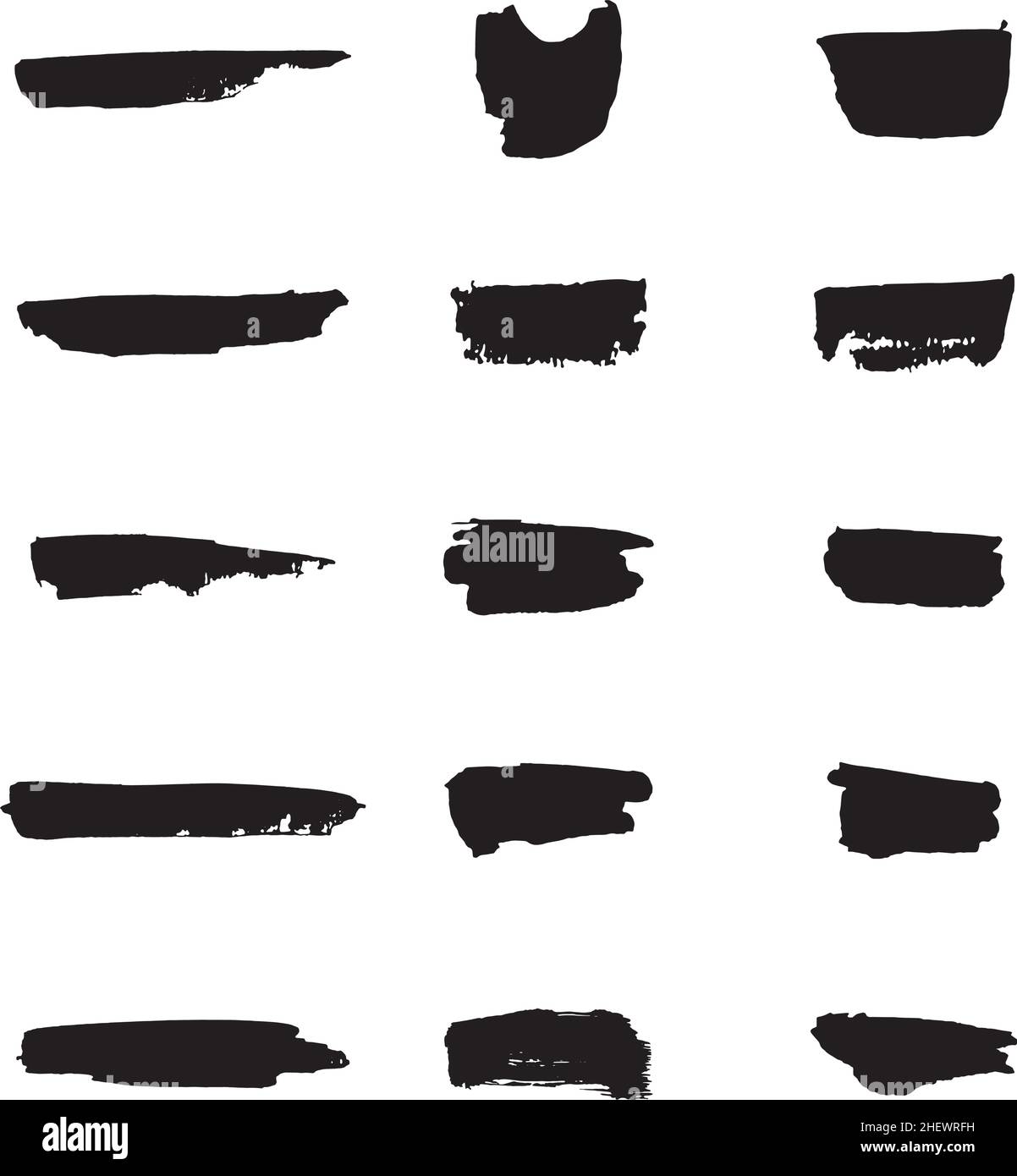 Vector black paint, ink brush stroke, brush, line or texture Stock ...