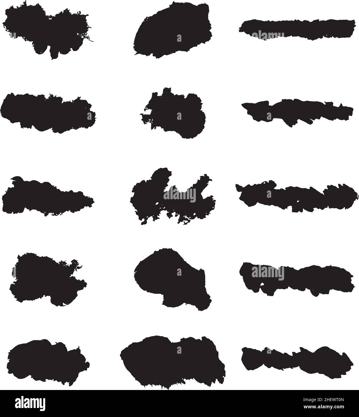 Vector black paint, ink brush stroke, brush, line or texture Stock ...