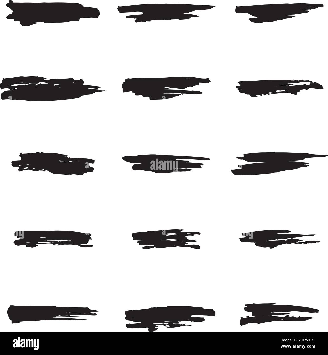 Vector black paint, ink brush stroke, brush, line or texture Stock ...