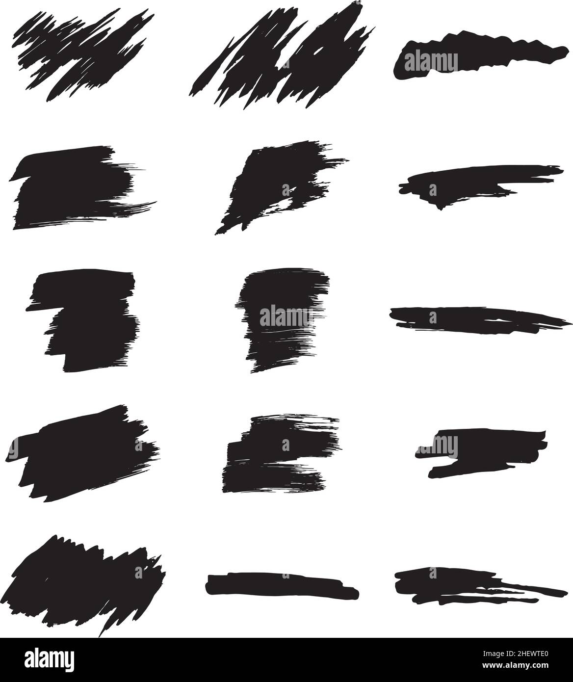 Vector black paint, ink brush stroke, brush, line or texture Stock ...