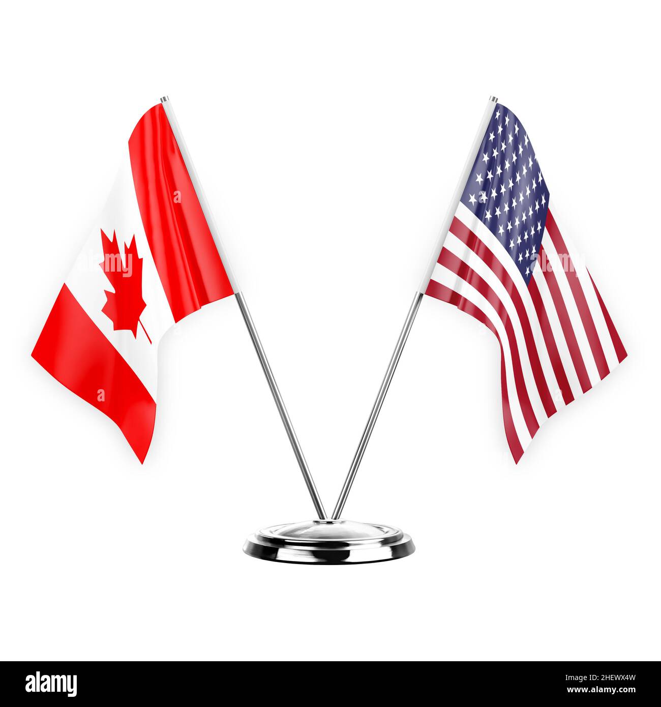 Usa canada flags together hi-res stock photography and images - Alamy