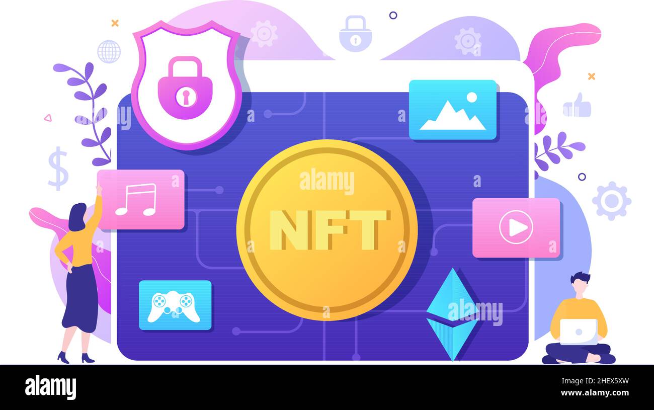 NFT Non Fungible Token Crypto Art of Converting Into
