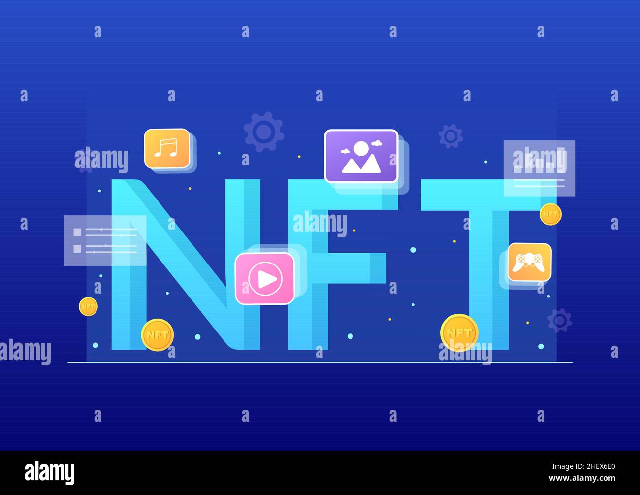 NFT Non Fungible Token Crypto Art of Converting Into