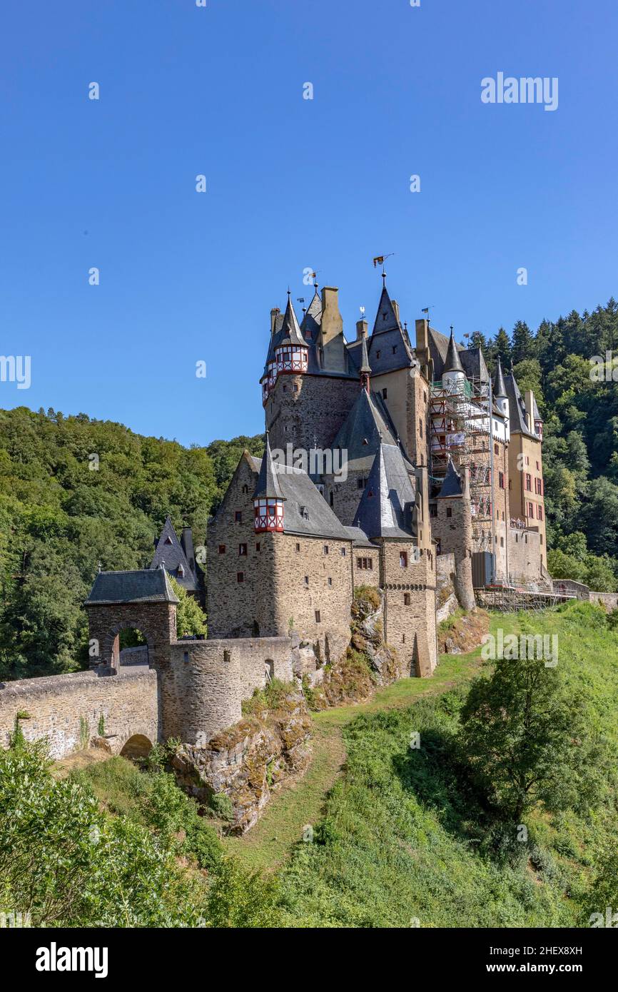 Historic and old Castle Eltz in the Rhineland-Palatine Region in ...