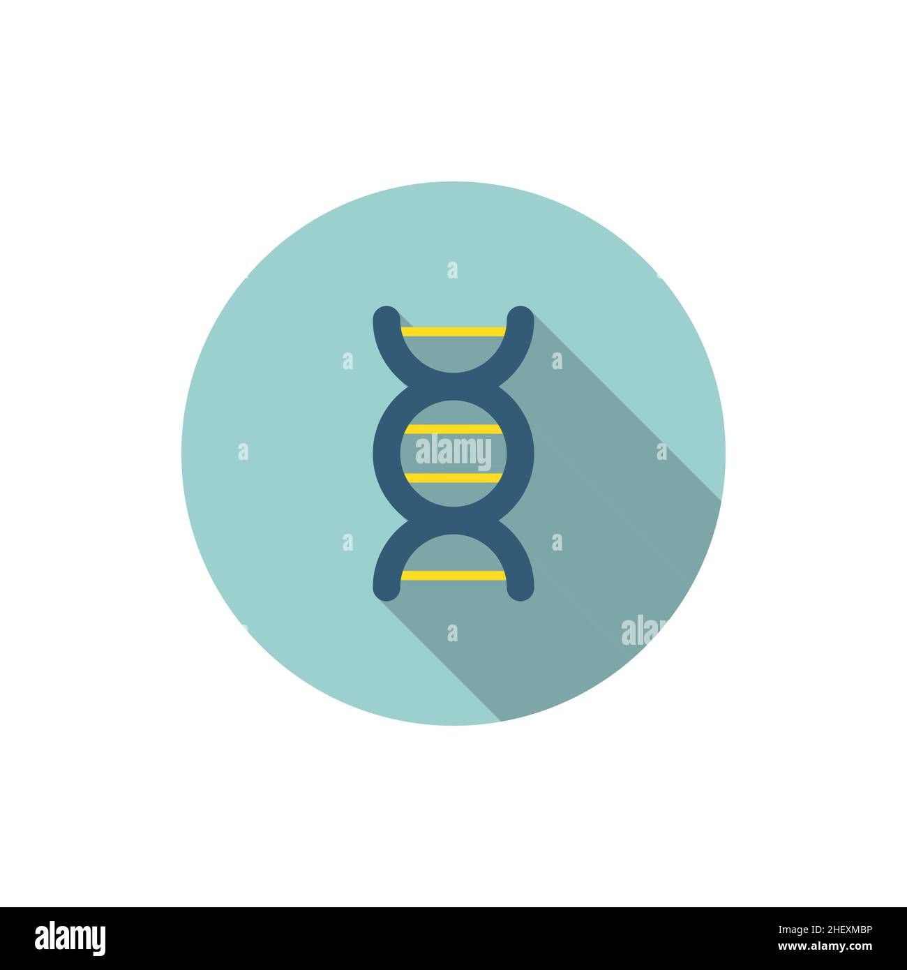 Genome icon , Vector flat long shadow design. Stock Vector