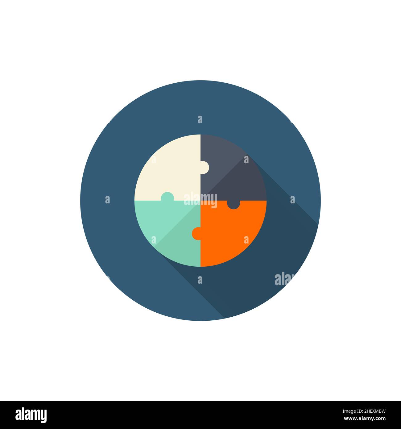Solution icon, vector illustration. Flat design style with long shadow,eps10 Stock Vector