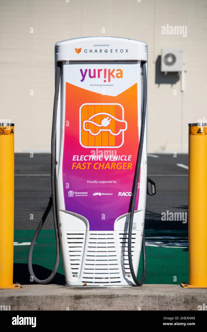 chargefox electric vehicle charging station in Mackay City, Queensland