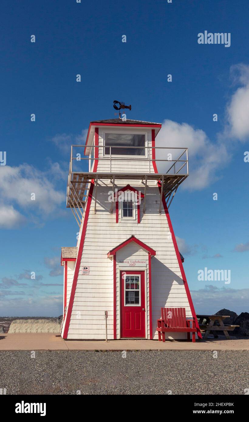 Arisaig Lighthouse in Nova Scotia Stock Photo Alamy