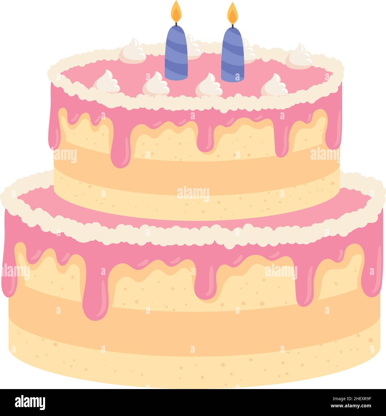 birthday cake delicious Stock Vector Image & Art - Alamy