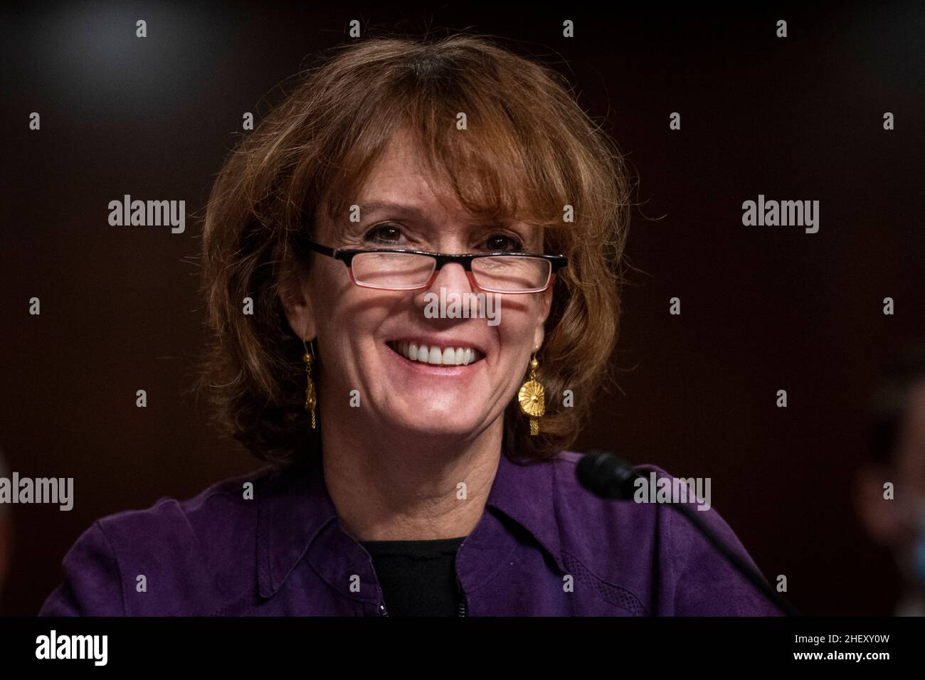 Sarah H. Cleveland appears before a Senate Committee on Foreign Relations hearing for her nomination to be legal adviser of the Department of State, in the Dirksen Senate Office Building in Washington, DC, USA, Wednesday, January 12, 2022. Photo by Rod Lamkey/CNP/ABACAPRESS.COM Stock Photo