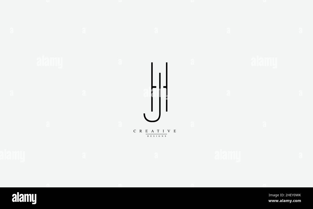 HJ JH H J vector logo design template Stock Vector