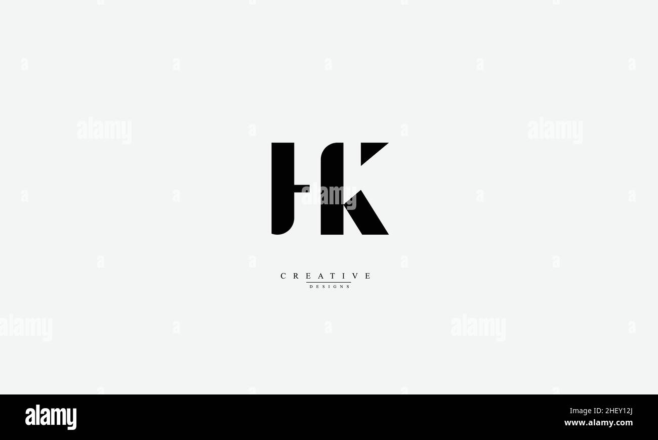 HK KH H K vector logo design template Stock Vector
