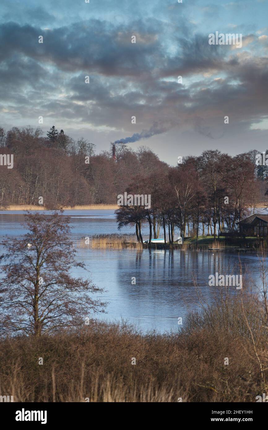 View on a  beautiful lake in denmark scandinavia north of copenhagen Stock Photo