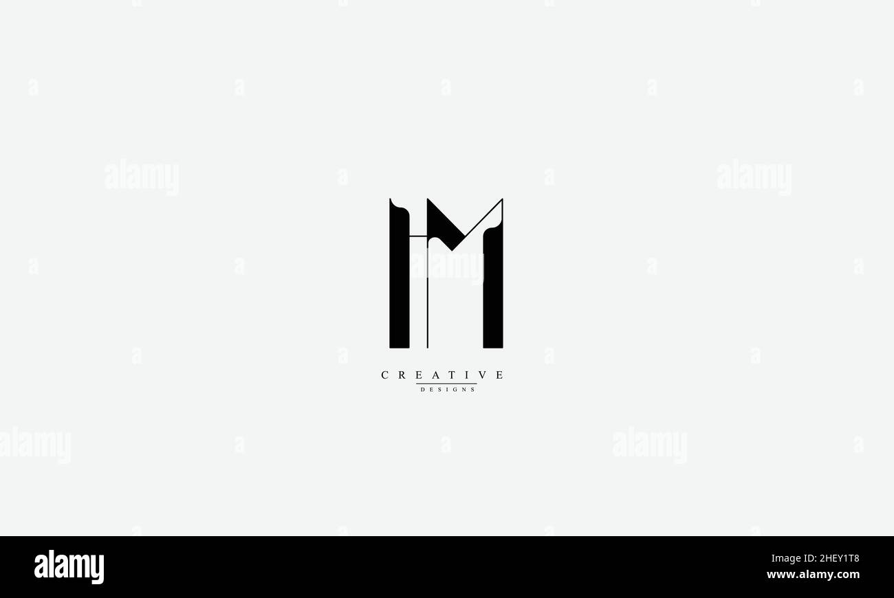 HM MH H M vector logo design template Stock Vector Image & Art - Alamy