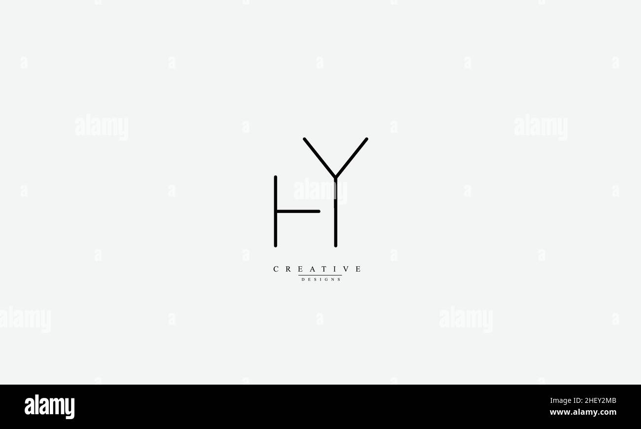 HY YH H Y vector logo design template Stock Vector