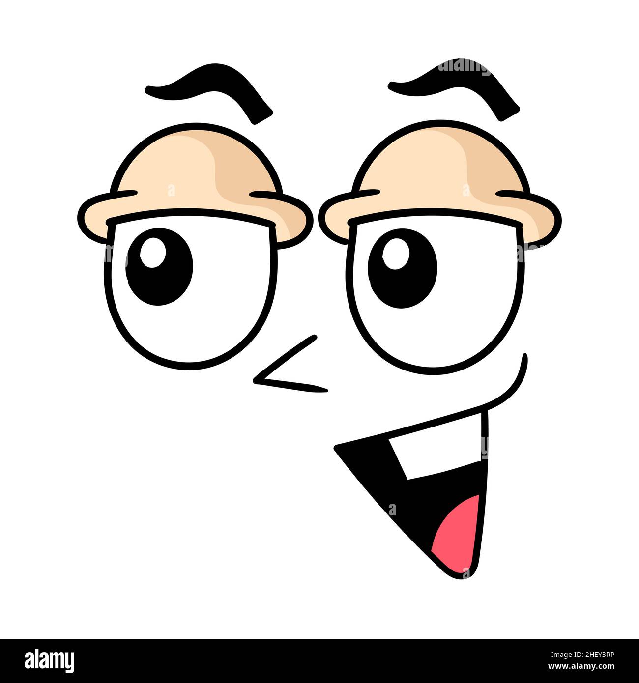 lazy laugh expression face, vector illustration carton emoticon ...