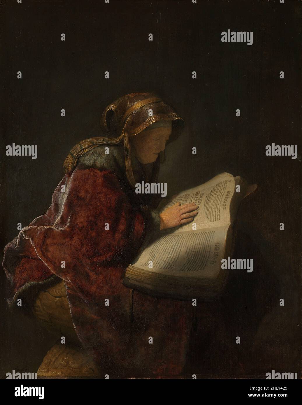 Rembrandt An Old Lady With A Book