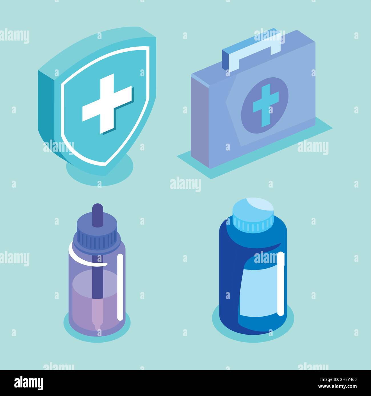 four medicine isometric icons Stock Vector Image & Art - Alamy