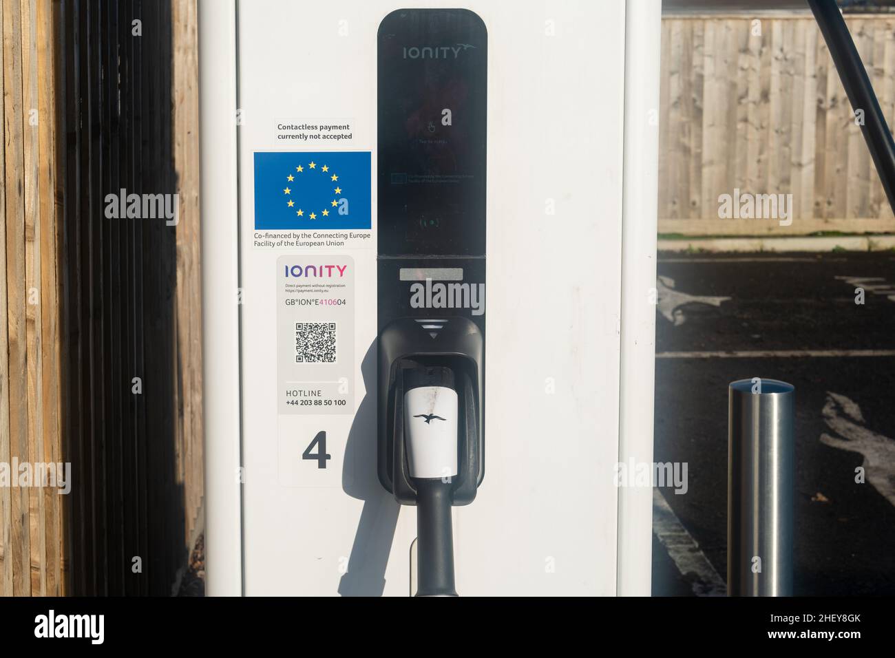 Ionity ultra rapid 350kw electric car charging point. Fast EV charger