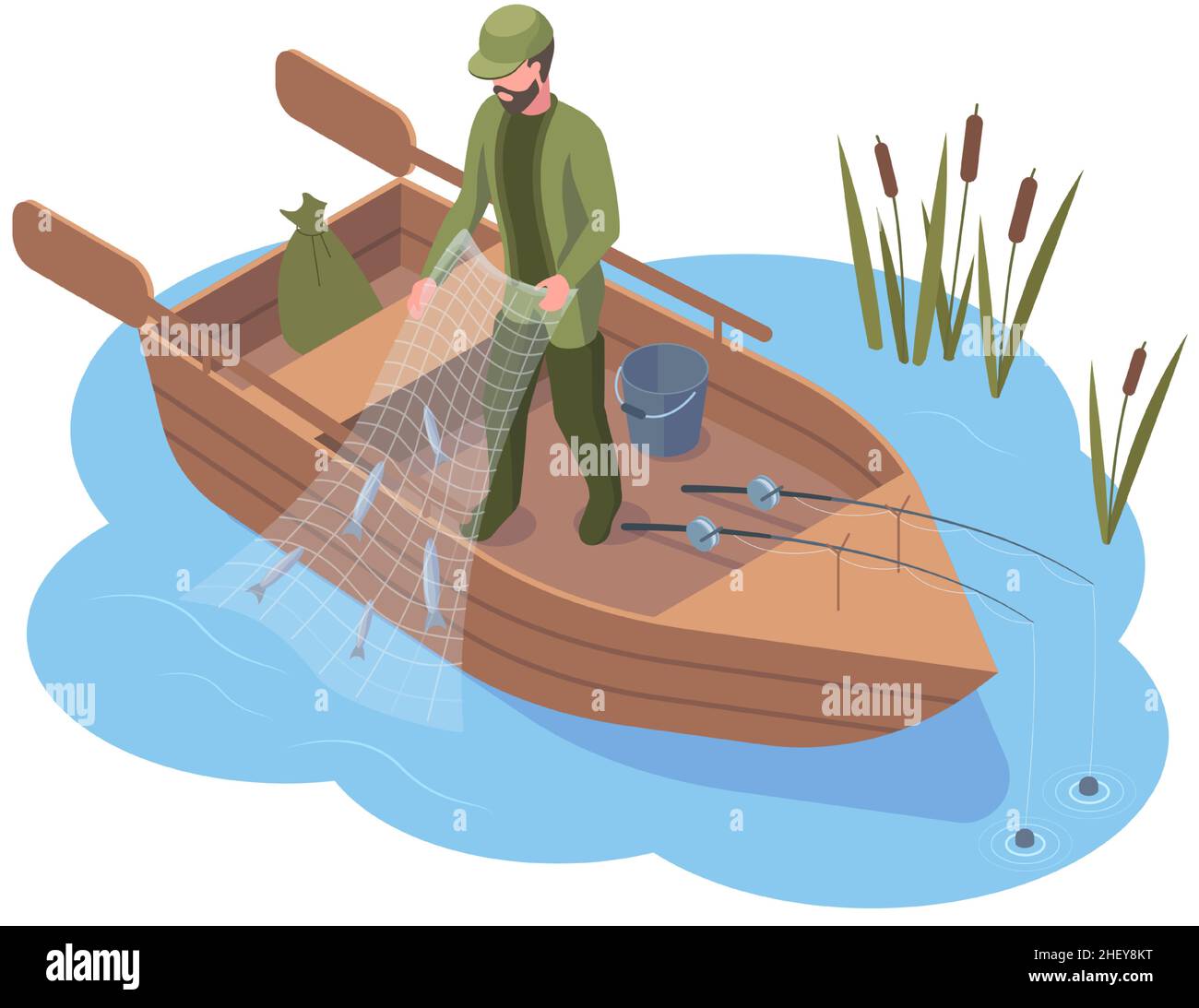 Boat used to catch fish Cut Out Stock Images & Pictures - Alamy
