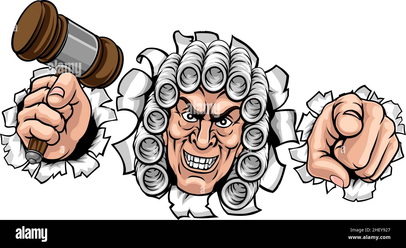 Judge Cartoon Character Stock Vector Image & Art - Alamy