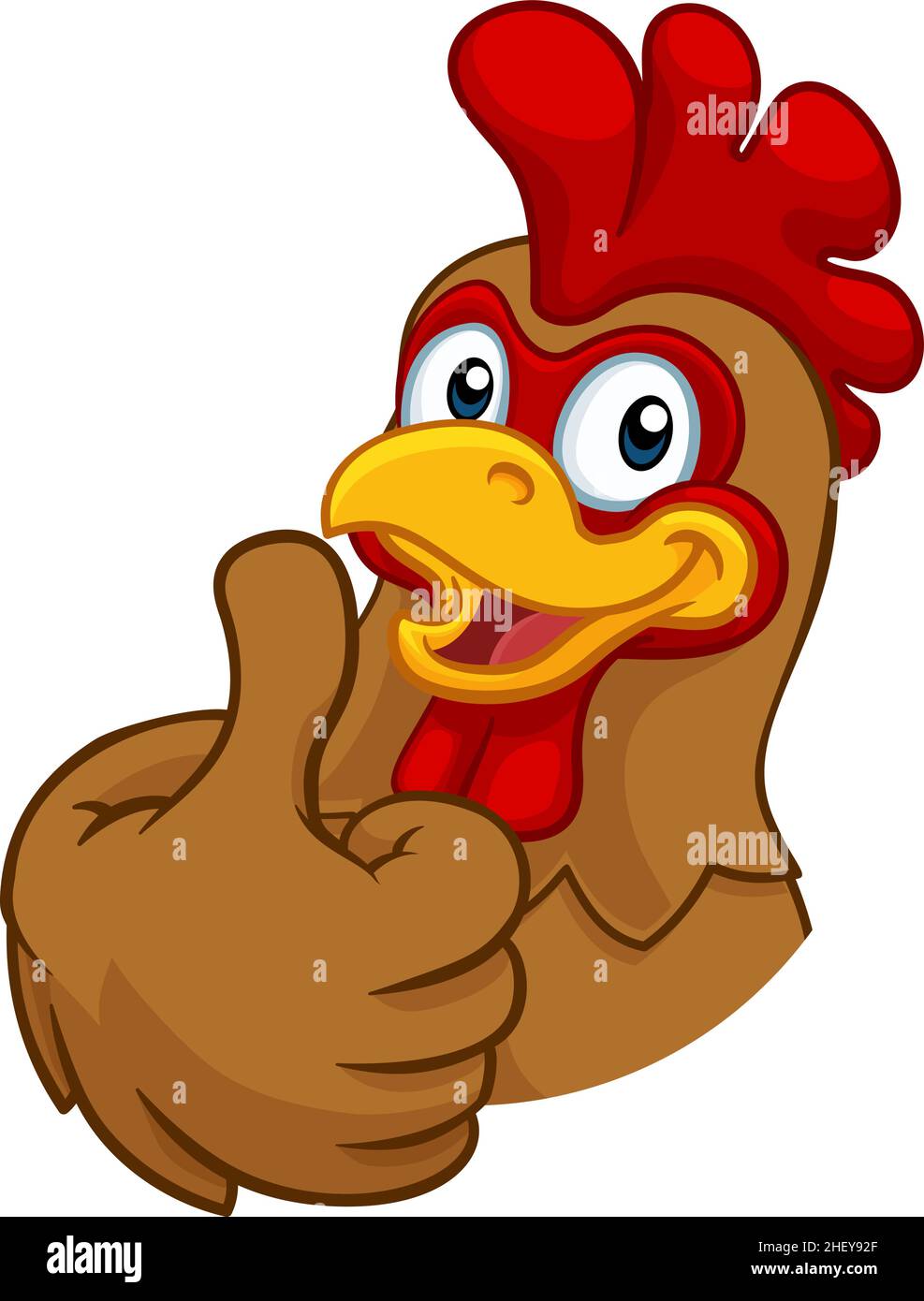 Chicken Cartoon Rooster Cockerel Character Stock Vector Image & Art - Alamy