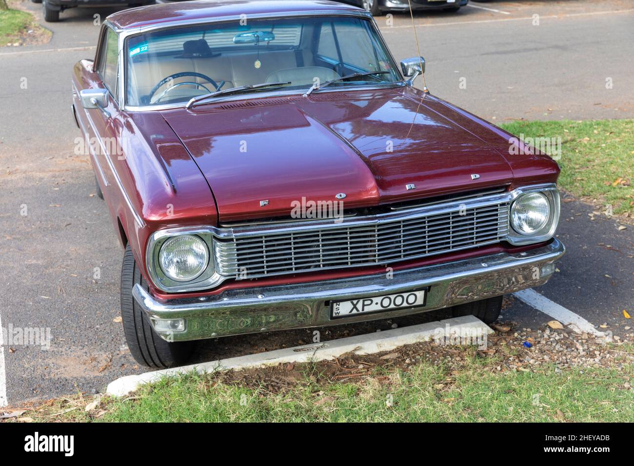 1966 Ford Falcon Futura, commonly named the Ford Futura by Ford Australia, parked at Avalon Beach,Sydney,Australia Stock Photo