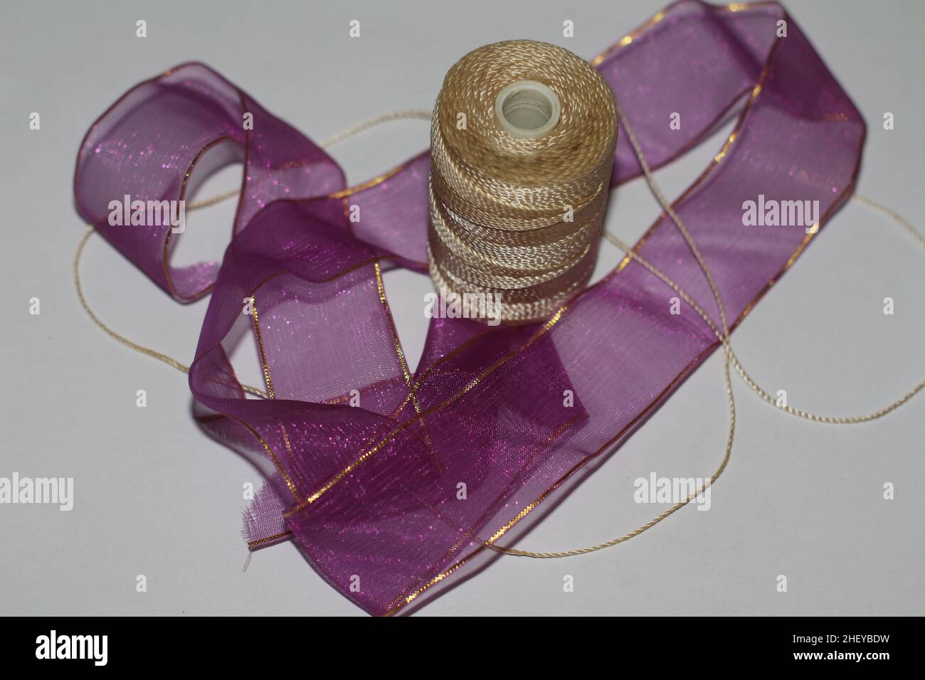 Threading With Ribbon Ribbon banner flower pattern hi-res stock photography and images - Alamy