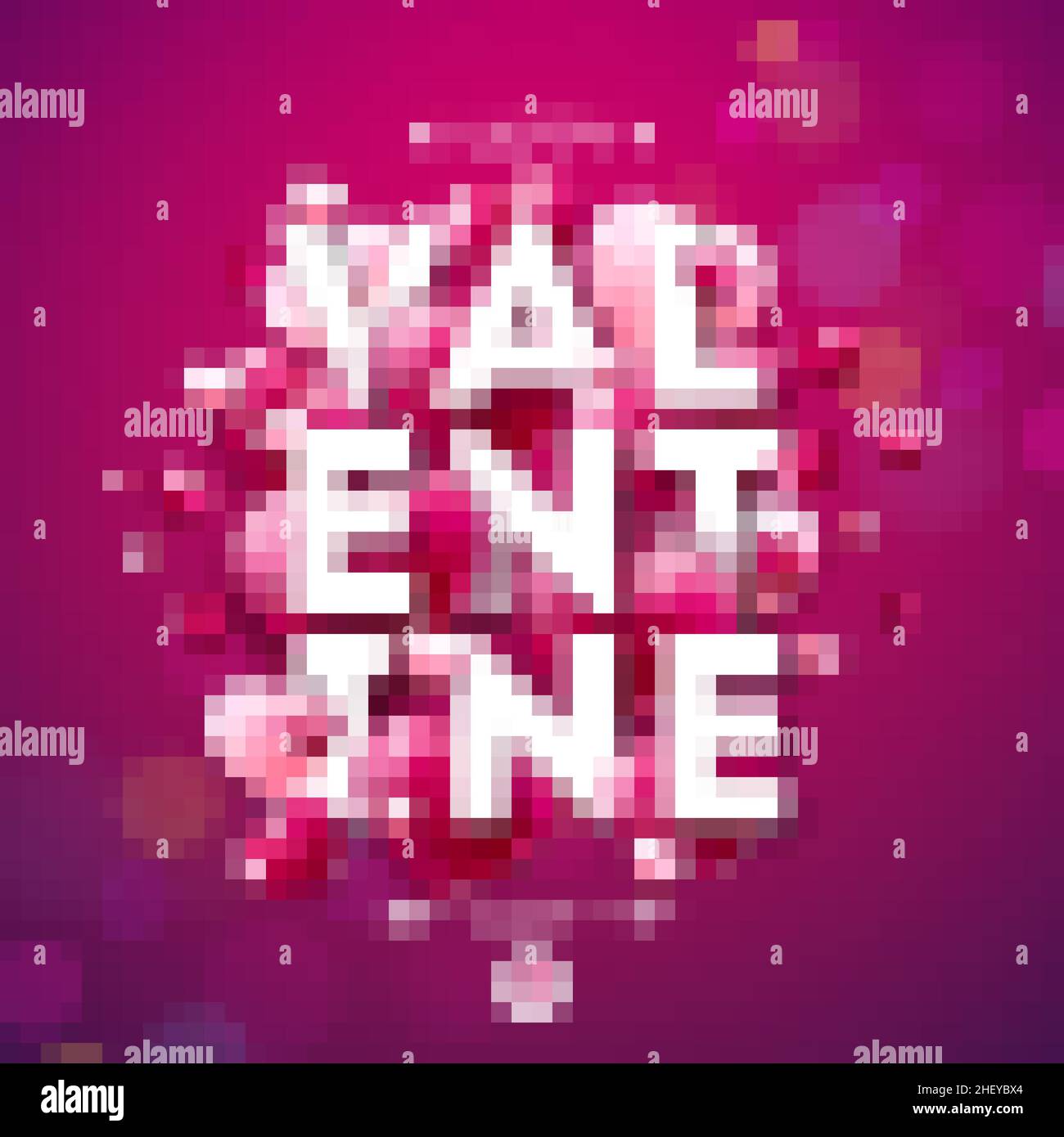 Happy Valentines Day Design with Red and White Heart and Valentine ...